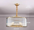 GobekUsa Glass Chandelier: Golden Copper Luxury Ceiling Pendant Light Fixture for Living Room