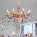 GobekUsa Crystal Chandelier Girl Baby Bedroom Lamp Nordic Princess Room Lighting