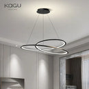 GobekUsa Circular Black/White Chandelier for Living, Dining, and Kitchen Room
