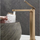GobekUsa Antique Bronze Basin Faucet Deck Mounted Hot & Cold Brass Bathroom Sink Mixer Tap