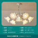 GobekUsa LED Flower Chandelier: French Retro Style for Bedroom, Living Room, Restaurant