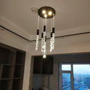 GobekUsa Gold Crystal Stairs Chandelier Luxe LED Pendant Light Luxury Indoor Lighting
