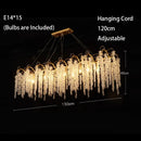 GobekUsa Crystal Wistaria Ceiling Chandelier - Artistic Branch Design Pendant Lighting for Home Decor
