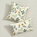 GobekUsa Daisy Floral Embroidery Cushion Cover, Soft Cozy for Living Room Sofa