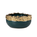 GobekUsa Golden Edge Succulent Flower Pot Vase - Indoor Ceramic Planter Pot
