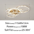 GobekUsa LED Round Ceiling Chandelier for Modern Living Room, Bedroom, Restaurant - Circle Rings Lighting Fixture