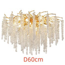 GobekUsa Crystal Tassel LED Chandeliers for Luxury Home Decor