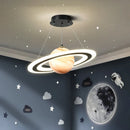 GobekUsa LED Acrylic Planet Pendant Light: Children Room Star Chandeliers for Living Room Bedroom