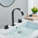 GobekUsa Dual Handle Basin Faucet: Deck Mounted Hot Cold Water Mixer Taps for Bathroom