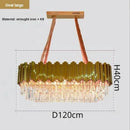 GobekUsa Crystal Art LED Ceiling Chandelier: Luxury Living Room Round Lamp
