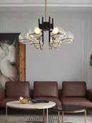 GobekUsa Clear Glass Ball Ceiling Pendant Lights Luxury Nordic Pendant Lamp Black Gold Dimmable