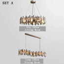 GobekUsa Kristal 2024 Chandelier LED Light for Dining and Living Room Decor