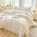 GobekUsa Lace Ruffles Princess Style 100% Cotton Bedding Set
