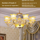 GobekUsa Elegant Crystal Chandelier Living Room Bedroom Lighting