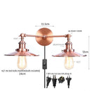 GobekUsa Dual Head LED Wall Light Pink Industrial Bedside Lamp