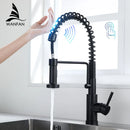 GobekUsa Brush Nickel Sensor Kitchen Faucet | Stainless Steel Smart Induction Tap with Touch Control