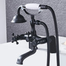 GobekUsa Antique Chrome Bathtub Shower Mixer Faucet Tap Set for Bathroom