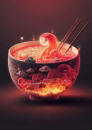 GobekUsa Japanese Food Neon Posters Canvas Painting for Home Kitchen Decor