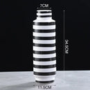 GobekUsa Elegant Striped Ceramic Vase TV Cabinet Crafts Hydroponic Home Decor Gift