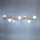 GobekUsa Dimmable LED Hanging Pendant Light for Living Room - Gold Silver Luminaire