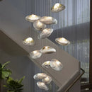GobekUsa Glass LED Chandelier Lighting for Modern Stairs, Dining Room, and Home Bar