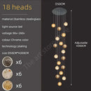 GobekUsa Crystal Glass Spiral Ceiling Chandelier for Modern Living Room & Kitchen Decor