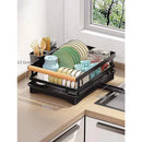 GobekUsa Kitchen Sink Organizer Dish Drying Rack for Tableware Storage & Sponge Holder