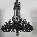 GobekUsa Black Crystal Chandelier: Luxury Lighting for Villa Hotel, Living Room, Dining Room