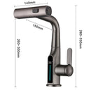 GobekUsa Digital Display Waterfall Basin Faucet with 3 Modes - Hot Cold Mixer Tap