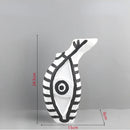 GobekUsa Abstract Geometric Eye Pattern Vase Resin Handicraft Room Decoration