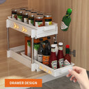 GobekUsa 2 Tier Sliding Drawer Organizer for Kitchen & Bathroom Cabinet