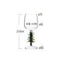GobekUsa 300ml 3D Christmas Tree Wine Glass Cup - Elegant Holiday Gift Drinking Glass