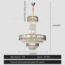 GobekUsa Crystal Chandelier: Postmodern Multi-layer Luxury for Living Room, Hotel Lobby, and Villa