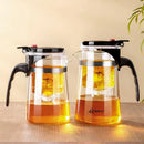 GobekUsa Glass Teapot with One-button Filtration for High-temperature Tea Brewing
