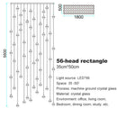 GobekUsa Crystal Ceiling Chandelier for Staircase & Hallway, Elegant Long Cable Pendant Light