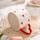 GobekUsa Love Heart Ceramic Mug: Hand-Painted Coffee Cup for Valentine's Day Gift