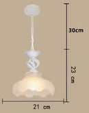 GobekUsa Industrial Loft Chandelier with Glass Lampshade Lighting Fixture