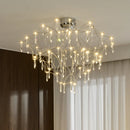 GobekUsa Deluxe Crystal Star Lamp: Designer LED Lighting for Modern Living Room & Villa