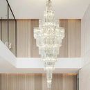 GobekUsa Crystal Staircase Chandelier: Luxury European Style for Villa Living Room