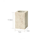 GobekUsa Beige Travertine Marble Bathroom Accessories Set - Soap Dispenser, Soap Dish, Reed Diffuser
