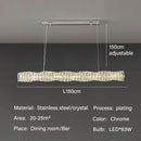 GobekUsa Elegant LED Crystal Chandelier for Dining Room and Kitchen Lighting