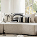 GobekUsa Knitted Crochet Cushion Cover Black Gray White Nordic Simple Luxury Pillowcase