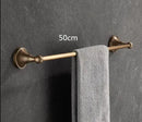 GobekUsa Antique Brass Bathroom Accessory Set: Towel Rack, Paper Holder, Soap Dish, Towel Ring, & More