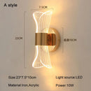 GobekUsa Gold Nordic Acrylic LED Wall Lights for Bedroom Living Room Decoration