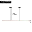 GobekUsa Dimmable Wooden Pendant Lamp: Long Strip Minimalist Hanging Indoor Lighting