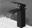 GobekUsa Gold Bathroom Faucet: Brass Rose Gold Basin Waterfall Mixer Tap