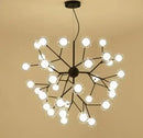 GobekUsa Heracleum Firefly Glass Round Ball Chandelier - Luxury Staircase Dining Room Lighting
