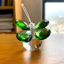 GobekUsa Crystal Butterfly Figurine Glass Paperweight Sculpture Christmas Decor Gift