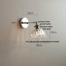 GobekUsa Clear Glass LED Wall Lamp Pull Chain Switch Modern Up Down Rotatable Stair Light Fixtures