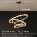 GobekUsa Golden Crystal LED Round Chandelier for Luxury Indoor Lighting